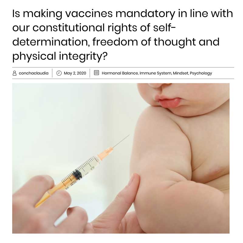 Vaccinatie en grondrechten zoals zelfbeschikking, vrije meningsuiting en fysieke integriteit